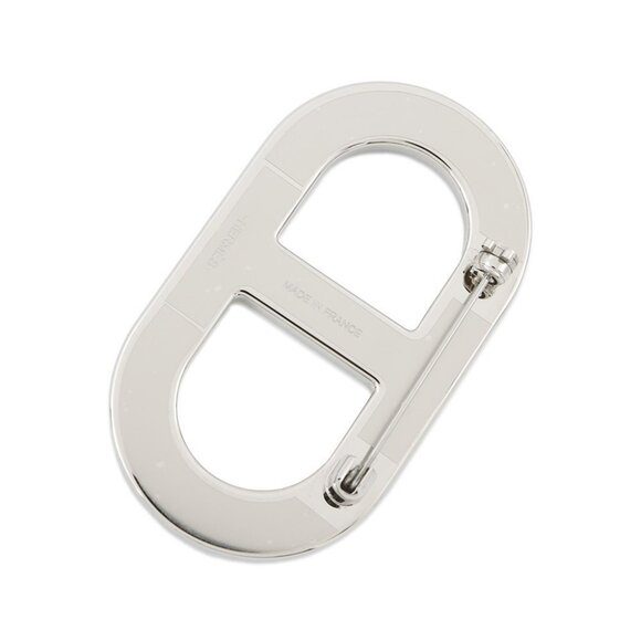 HERMES Chaine d'Ancre Brooch Metal/Epsom Black - Picture 3 of 9